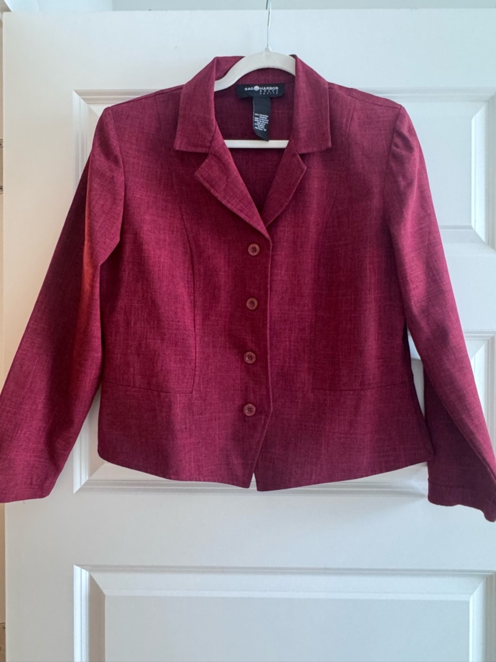 Sag Harbor Women's Berry Red Tailored Blazer